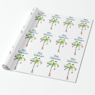 Papel De Regalo Festividad de los Navidades de palmeras de Mele Ka