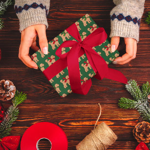 Papel De Regalo Festividad de los Navidades de perro con pipa de p