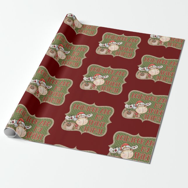 Papel De Regalo Festividad de los Navidades de renos (Desenrollado)