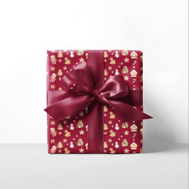 Papel De Regalo Festividad de los Navidades del hombre de jengibre