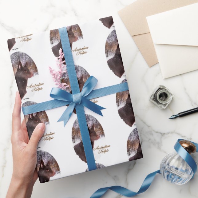 Papel De Regalo Festividad de los Navidades Kelpie australianos (Regalar)