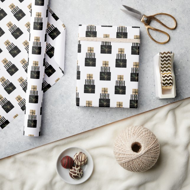 Papel De Regalo Festividad de regalo navideño moderno (Artesanía)
