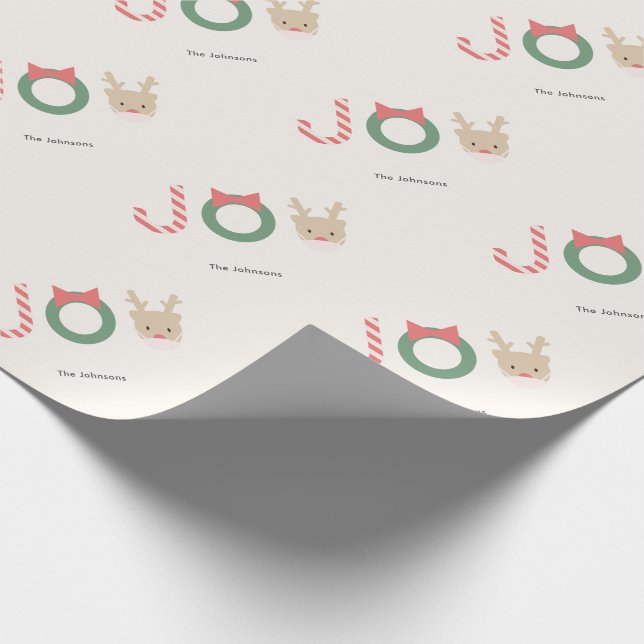 Papel De Regalo Festividad de reno con mascarillas de Navidades