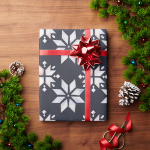 Papel De Regalo Festividad de resumen de copos de nieve