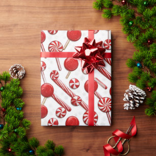 Papel De Regalo Festividad de Wonderland 'Candy Canes & Lollipops'