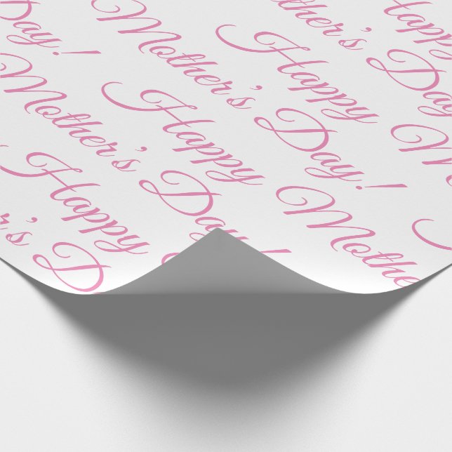 Papel De Regalo Festividad del Día de la Madre Feliz Rosa (Esquina)