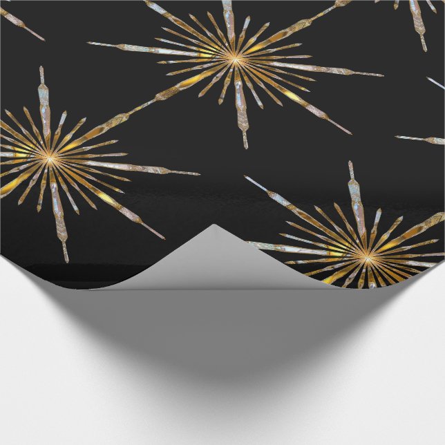 Papel De Regalo Festividad elegante de Star Holiday de Shooting (Esquina)