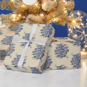 Papel De Regalo Festividad en la pancarta de los Navidades florale