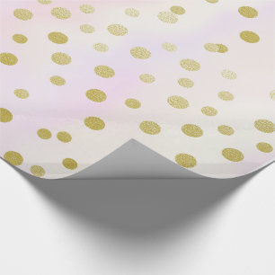 Papel De Regalo Festividad Faux Gold Confetti en color morado