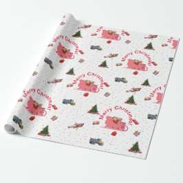 Papel De Regalo Festividad Feliz Navidad