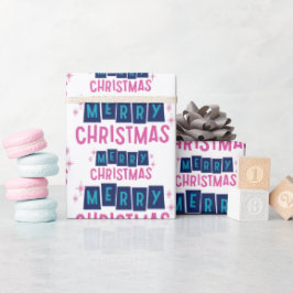 Papel De Regalo Festividad Feliz Navidad Saludos Blancos Sin Marea