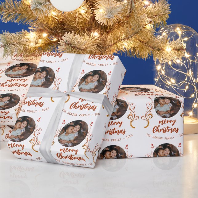 Papel De Regalo Festividad Festividad Foliage Red Foliage Feliz Na (Vacaciones)