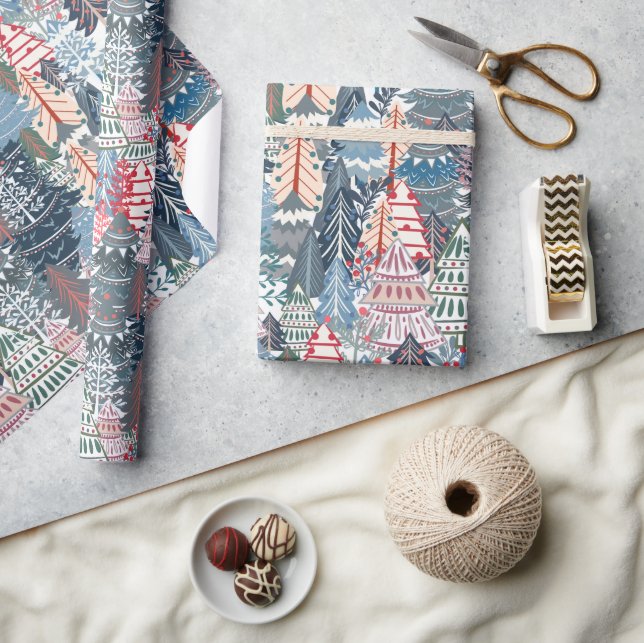 Papel De Regalo Festividad navideña en invierno (Artesanía)