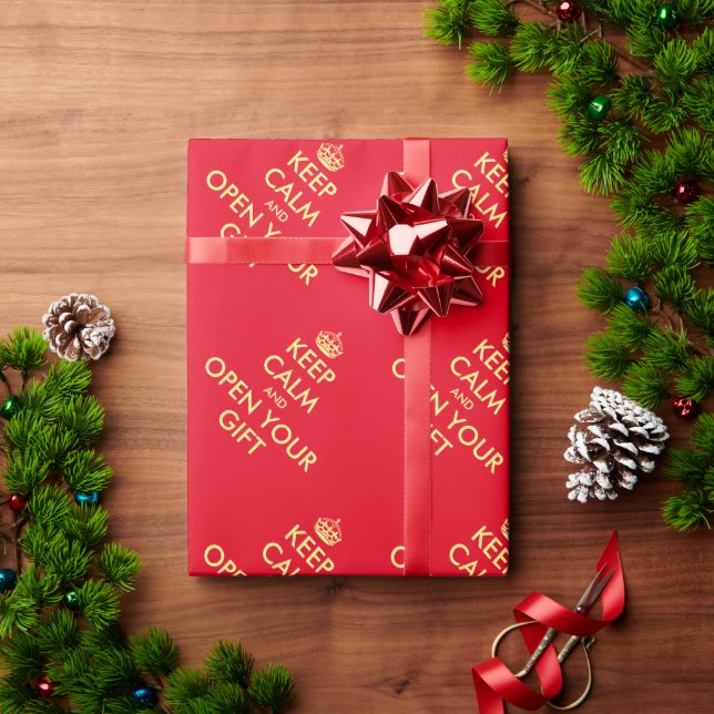 Papel De Regalo Festividad para mantener la calma personalizado Na (Regalo de vacaciones)