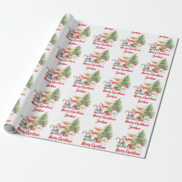 Papel De Regalo Festividad personalizada de Feliz Navidad