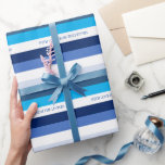 Papel De Regalo Festividad personalizada de la banda Hanukkah<br><div class="desc">Divertido y audaz,  pero simple y moda,  este artículo se coordina con tantas cintas y arcos! Añade cualquier nombre o frase para un regalo verdaderamente personal.</div>