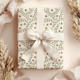 Papel De Regalo Festividades de hojas y flores