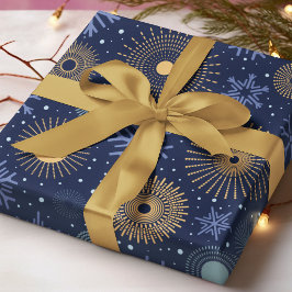 Papel De Regalo Festividades de los Navidades de copos de nieve de