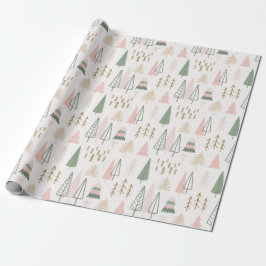 Papel De Regalo Festividades de los Navidades de los árboles de Pi
