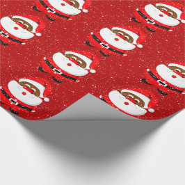 Papel De Regalo Festividades de los Navidades de Santa Claus, afro