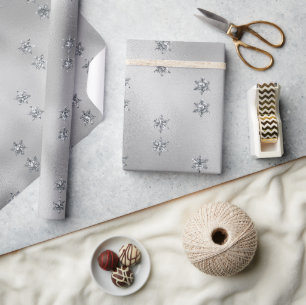 Papel De Regalo Festividades de Navidades de estrellas Purpurinas