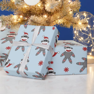 Papel De Regalo Festividades del Mono del Estúmulo con Navidades A
