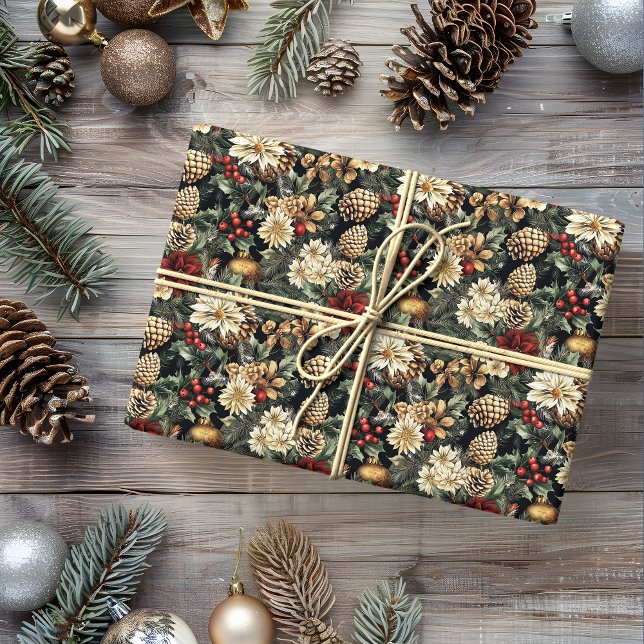 Papel De Regalo Festividades florales de la pina de los Navidades  (Subido por el creador)