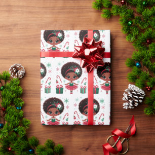 Papel De Regalo Festividades Navidades de baloncesto afroamericano