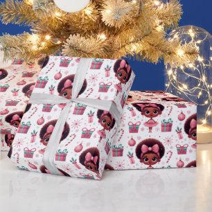 Papel De Regalo Festividades Navidades de baloncesto afroamericano