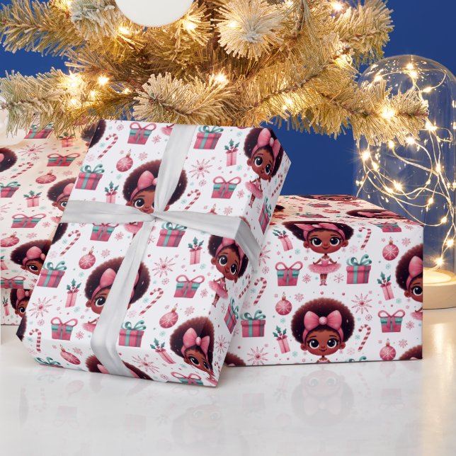 Papel De Regalo Festividades Navidades de baloncesto afroamericano (Vacaciones)