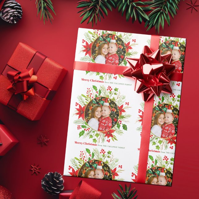 Papel De Regalo Festividades Navidades Personalizado de la Poinset (Subido por el creador)