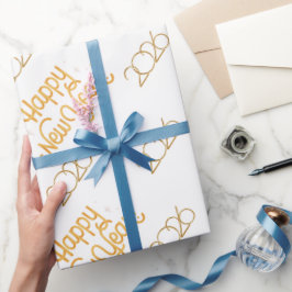 Papel de regalo festivo de Año Nuevo para celebrac