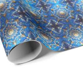 Papel de regalo festivo decorativo azul