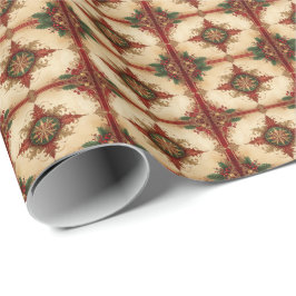 Papel de regalo festivo decorativo rojo