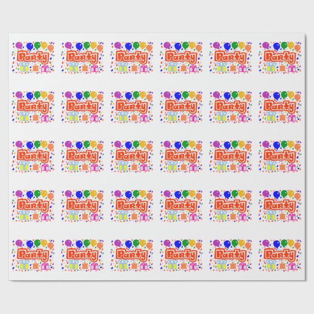 Papel De Regalo Fiesta (Superficie plana)