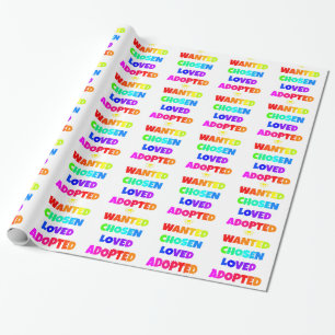 Papel De Regalo Fiesta adoptado amado elegido querido del día de