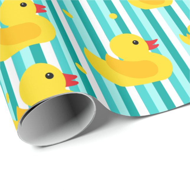 Papel De Regalo Fiesta Baby Shower de recién nacido Cute Ducks (Esquina del rollo)