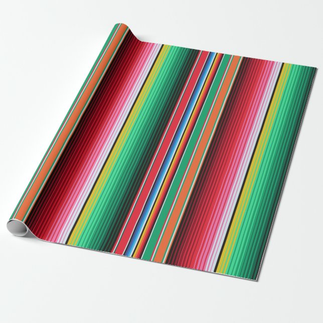 Papel De Regalo Fiesta combinada mexicana de Serape del español de (Desenrollado)