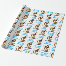 Papel De Regalo Fiesta como estrella de pato - Diseño de celebraci