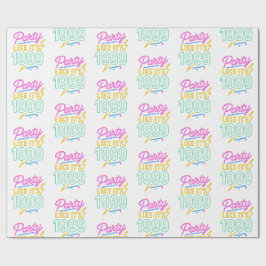 Papel De Regalo Fiesta Como Si Fuera 1999®™ – Voltaje Neon