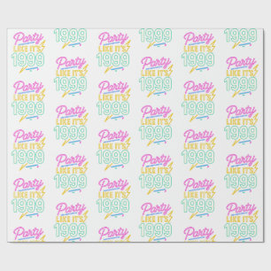 Papel De Regalo Fiesta Como Si Fuera 1999®™ – Voltaje Neon
