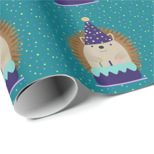 Papel De Regalo Fiesta Cute Hedgehog