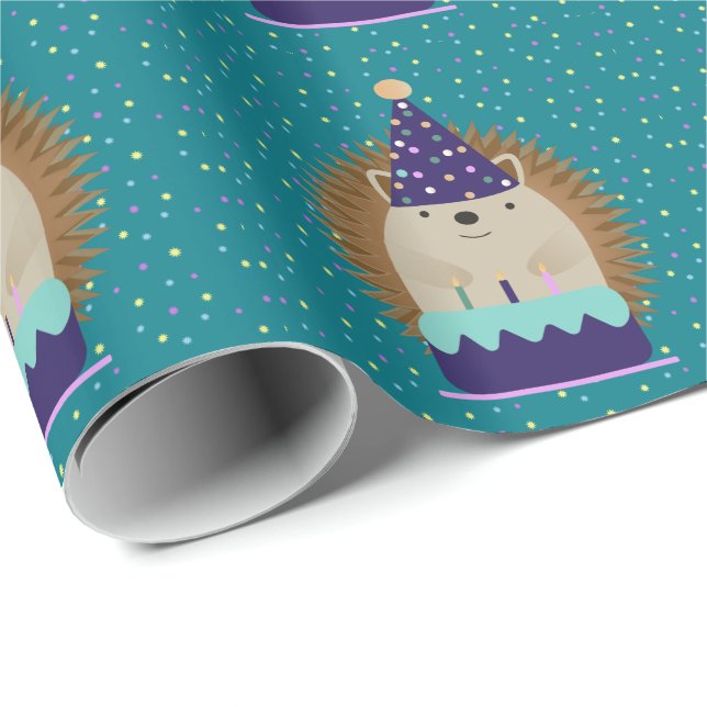 Papel De Regalo Fiesta Cute Hedgehog (Esquina del rollo)