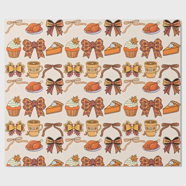Papel De Regalo Fiesta de Acción de Gracias temática (Superficie plana)