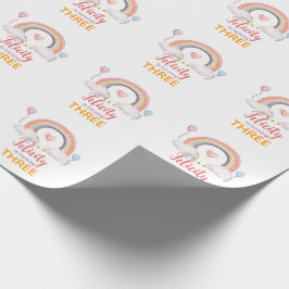 Papel De Regalo Fiesta de Arcoíris con Acuarela