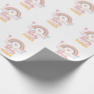 Papel De Regalo Fiesta de Arcoíris con Acuarela