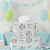 Fiesta de Baby Shower de Conejo de Bosque Invernal