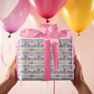 Papel De Regalo Fiesta de Baile de Flamencos y Celebración de Cump