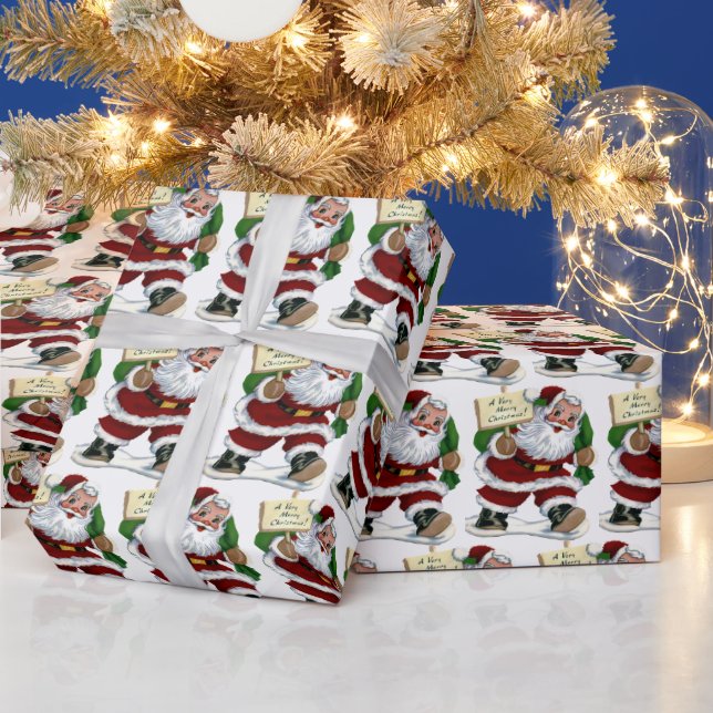 Papel De Regalo Fiesta de baldosas de Nochebuena de época (Vacaciones)