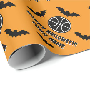Papel De Regalo Fiesta de baloncesto de Halloween espeluznante y a